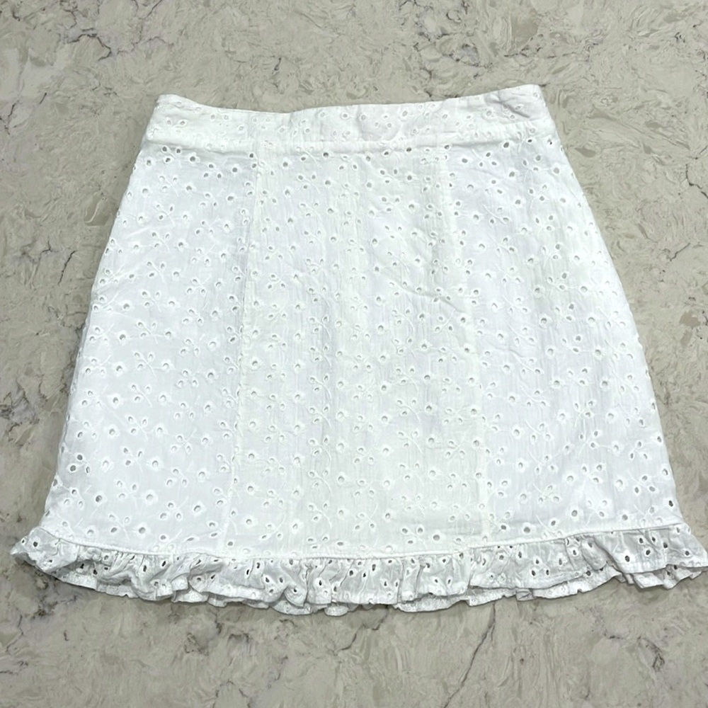 Francesca’s Mi Ami eyelet ruffle skirt